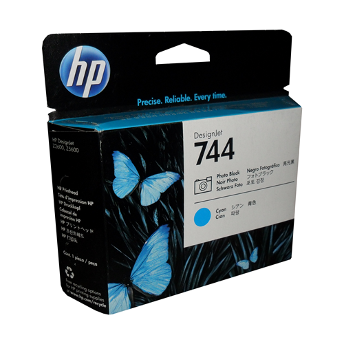HP 744 Photo Blk and Cyan Printhead