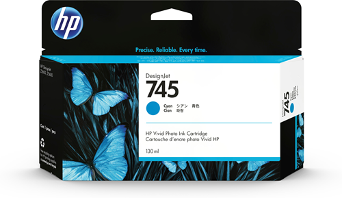 HP 745 130-ml Cyan Ink Cartridge