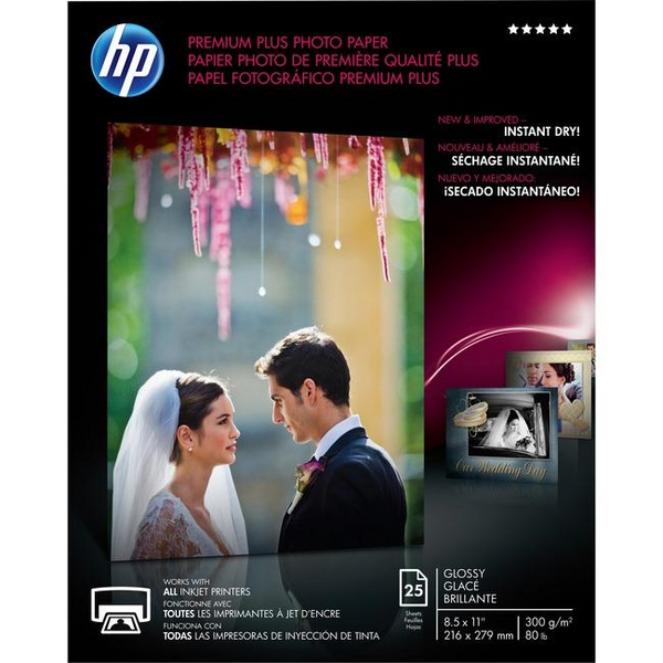 CR670A HP HP Prem Plus 8.5x11 Gls25 sht Photo Papr