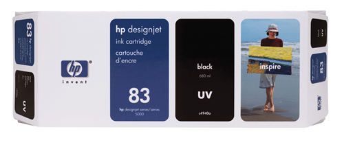 HP No. 83 UV Black Ink Cartridge