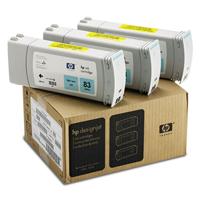 C5076A HP #83 LIGHT CYAN UV 3 INK MULTI PACK