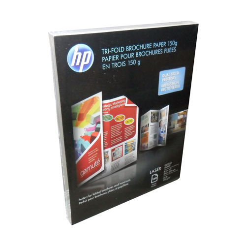 Q6612A HP TRIFOLD BROCHURE PAPER 150 SHEETS BRIGHT GLOSSY