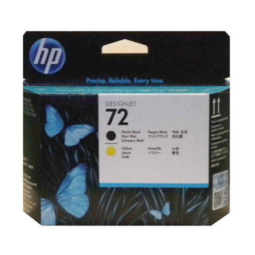 HP 72 Matte Black and Yellow DesignJet Printhead, C9384A