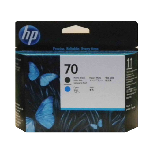 HP 70 Matte Black and Cyan Print Head