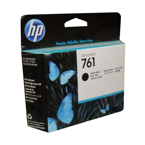 HP 761 Mte Blk/Mte Blk Inkjet Printhead
