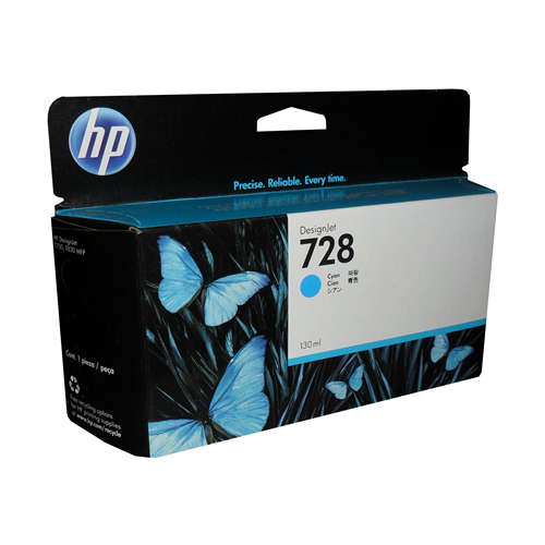 HP 728 130-ml Cyan Ink Crtg