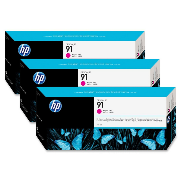 HP 91 Magenta 3 Pack Ink Cartridge