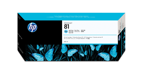 HP 81 Light Cyan Dye Ink Cartridge