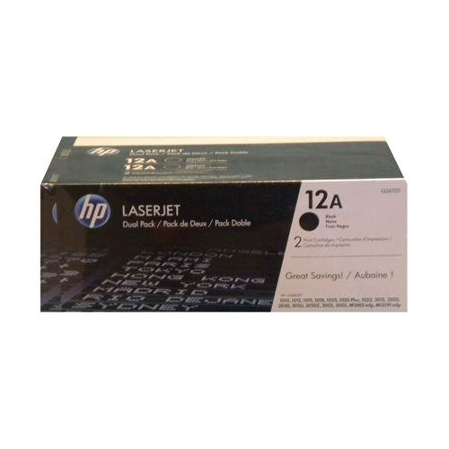 HP 12D Blk Dual Pk LJ Toner Cartridge