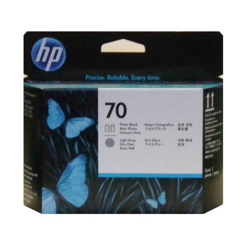 HP 70 Photo Black and Lt Gray Print Head