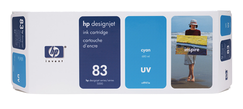HP No. 83 UV Cyan Ink Cartridge