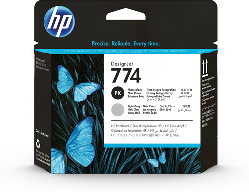 HP 774 Photo Black/Lt Gry Printhead