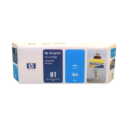 HP 81 Cyan Dye Ink Cartridge