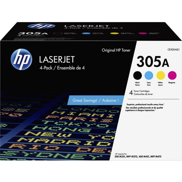 HP 305A CMYK Quad LaserJet Toner Crtg