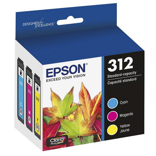 Epson 312 Colour Original Ink Cartridge (T312923-S) 3 Pack