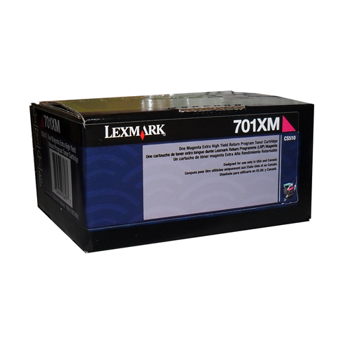 Lexmark 701XM (70C1XM0) Magenta Extra High Yield Return Program Toner Cartridge