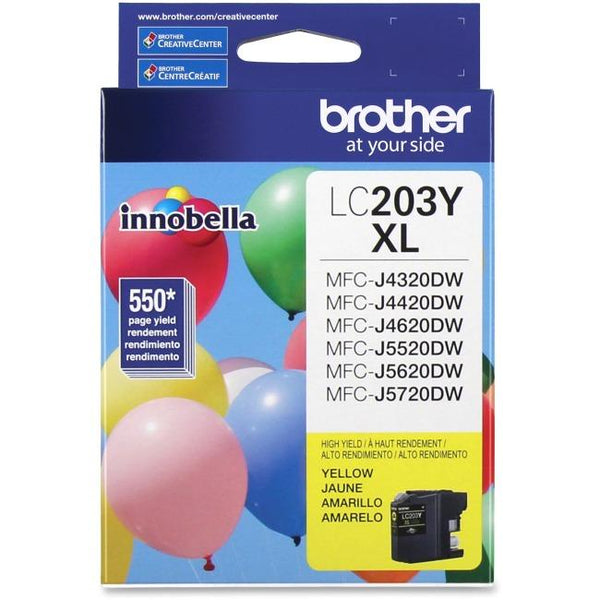 Brother Genuine (LC203YS) Innobella Yellow High Yield Ink Cartridge XL Series