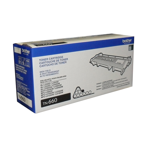 Brother Genuine (TN660) Black High Yield Laser Toner Cartridge