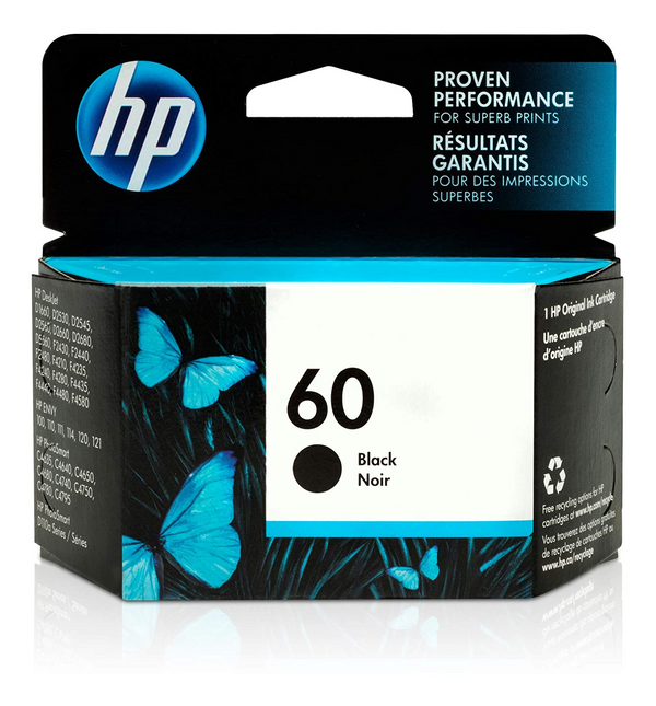 HP 60 Black Ink Cartridge - CC653AN REPLACEMENT