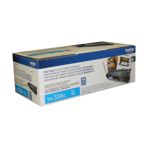Brother Genuine (TN336C) Cyan High Yield Toner Cartridge