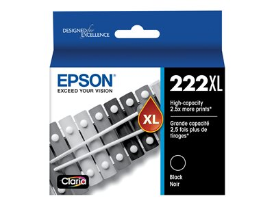 T222XL120-S Epson T222 Black Ink Cartridge, High Capacity wi