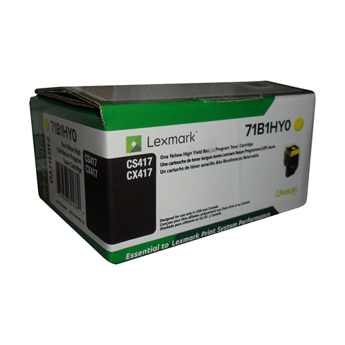 Lexmark CS/X417/517 (71B1HY0) Yellow High Yield Return Program Toner Cartridge