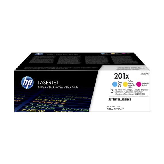 HP 201X CYM Tri-Pack LJ Toner Cartridge