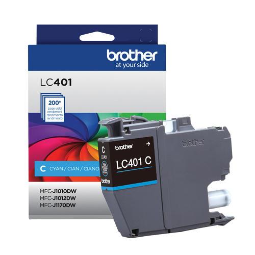 Brother Genuine (LC401CS) Cyan Standard Yield Ink Cartridge