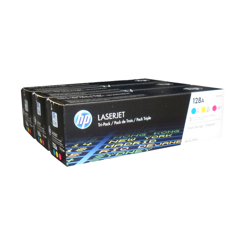 HP 128A CYM Tri-Pack LJ Toner Cartridge
