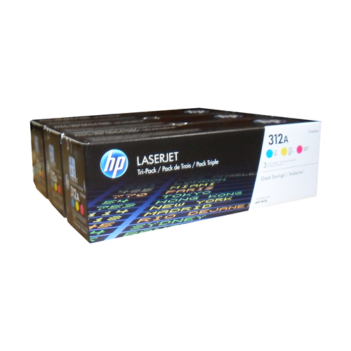 HP 312A CYM Tri-Pack LJ Toner Cartridge