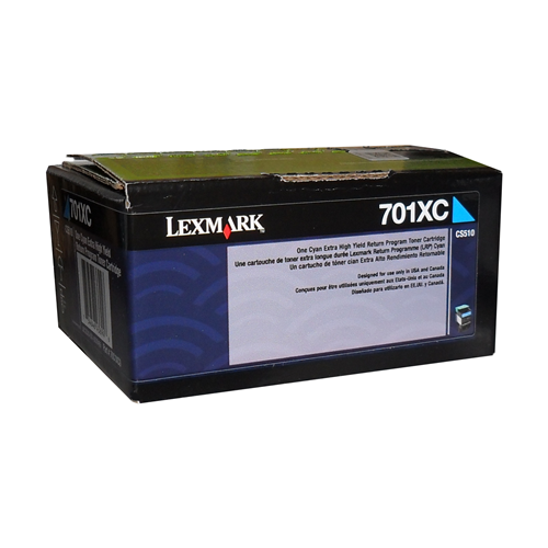 Lexmark 701XC (70C1XC0) Cyan Extra High Yield Return Program Toner Cartridge