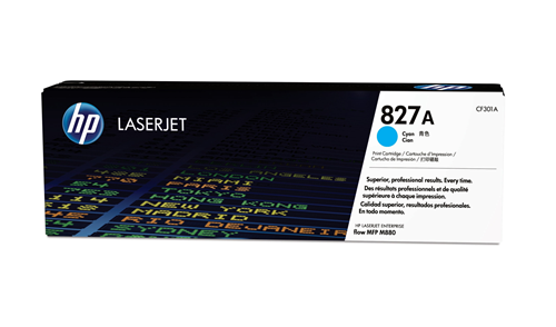 HP 827A Cyan LaserJet Toner Cartridge