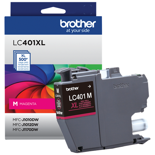 Brother Genuine (LC401XLMS) Magenta High Yield Ink Cartridge