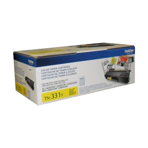 Brother Genuine (TN331Y) Yellow Original Toner Cartridge