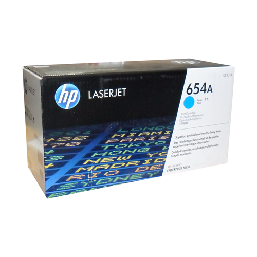 HP 654A Cyan LaserJet Toner Cartridge