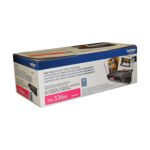Brother Genuine (TN336M) Magenta High Yield Toner Cartridge