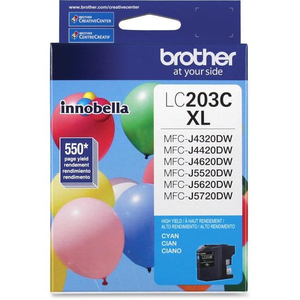 Brother Genuine (LC203CS) Innobella Cyan High Yield Ink Cartridge XL Series