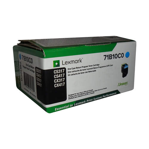Lexmark CS/X317/417/517 (71B10C0) Cyan Return Program Toner Cartridge