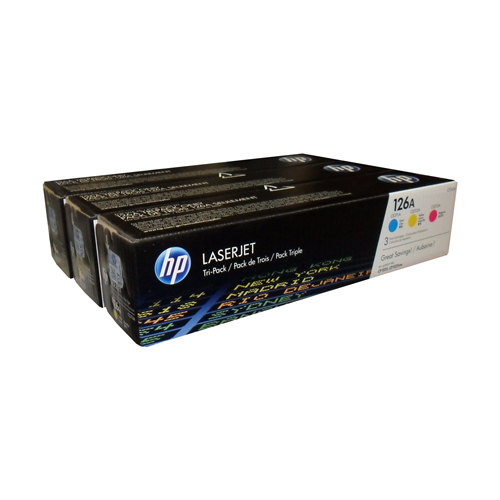 HP 126A CYM Tri-Pack LJ Toner Cartridge