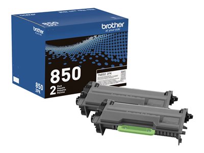 Brother Genuine (TN850) High-Yield Black Toner Cartridge 2 Pack